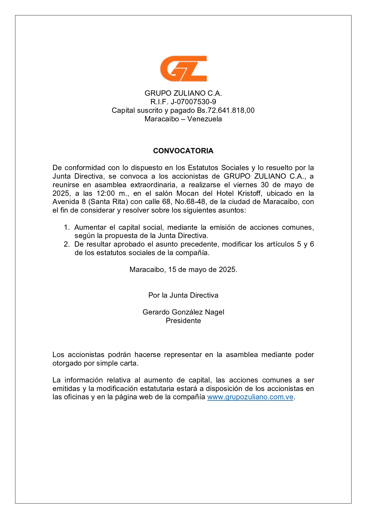 Aviso de Prensa Convocatoria 01 1505 page 0001